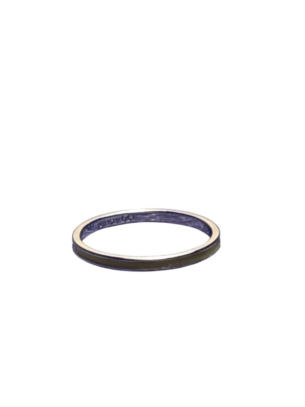 Pura Vida Silvertone Ring Yellow Enamel Size 6